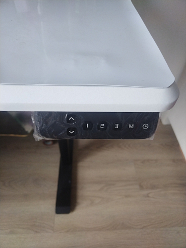 Компьютерный стол Маркос 140х80 голубой / черный фото покупателя 52