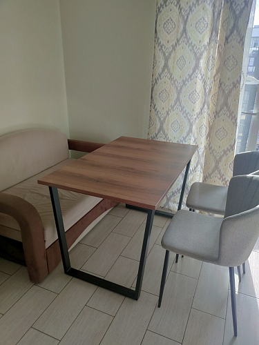 Деревянный стол Лота Лофт 120х75 белый матовый / дуб крафт золотой фото покупателя 30