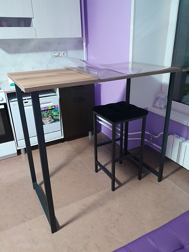 Барная стойка Дилан Лофт 120х40х98 дуб делано темный фото покупателя 190