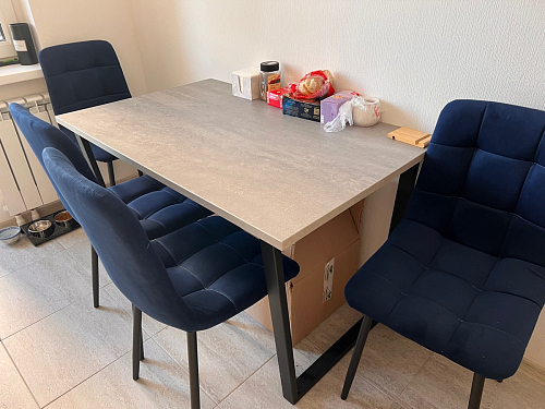 Стол раскладной Лота Лофт 120 25 мм юта / черный матовый фото покупателя 208