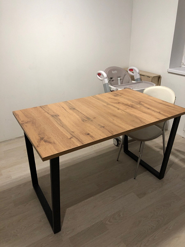 Деревянный стол Лота Лофт 120х75 белый матовый / дуб крафт золотой фото покупателя 273