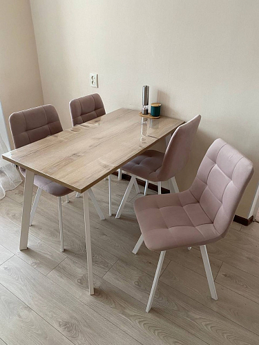 Стул на металлокаркасе Чилли К темно-серый (velutto 32) / черный фото покупателя 242