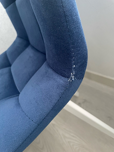 Стул на металлокаркасе Чилли К светло-серый велюр / черный каркас фото покупателя 773