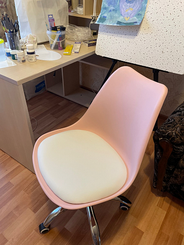 Компьютерное кресло Kolin с подушкой clear / white фото покупателя 274