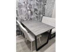 Стол Лота Лофт 140 25 мм черный матовый / бетон фото покупателя 627