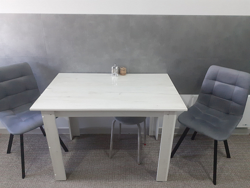 Стул на металлокаркасе Чилли синяя ткань / белый фото покупателя 1023