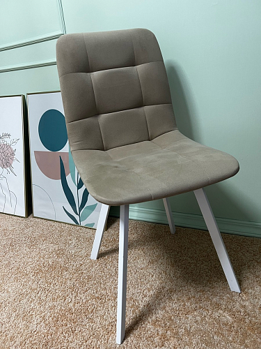 Стул на металлокаркасе Чилли темно-серый / черный каркас фото покупателя 50