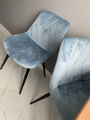 Стул на металлокаркасе Fox light blue / black фото покупателя 14