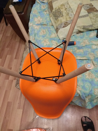 Стул Cindy Eames mod. 001 khaki / natural фото покупателя 493