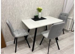 Стул на металлокаркасе Чилли синяя ткань / белый фото покупателя 147