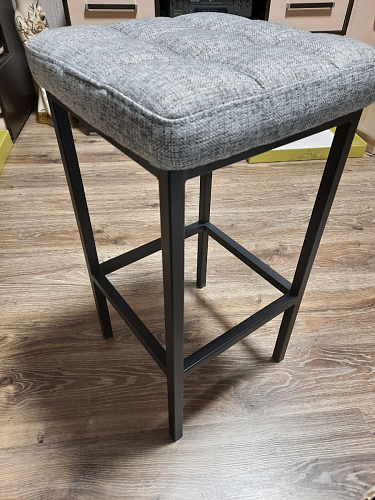 Барный стул Лофт ткань канди грей / черный матовый фото покупателя 177