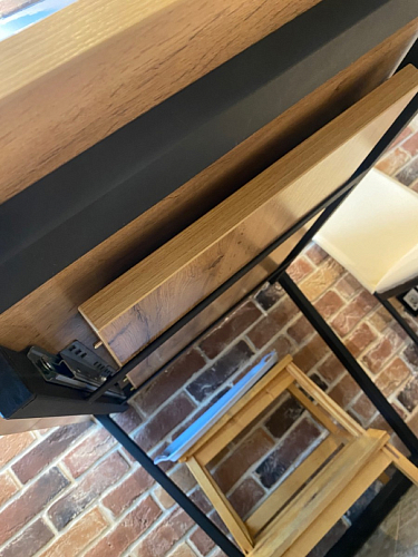 Стол Лота Лофт 140 25 мм черный матовый / бетон фото покупателя 915