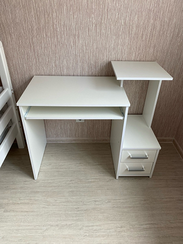 Компьютерный стол Джаз-24 левый дуб молочный фото покупателя 9