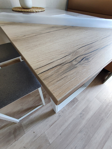 Деревянный стол Барон О 200 х 90 белая пленка шагрень / белый фото покупателя 41