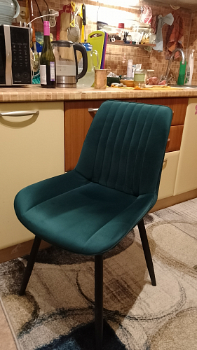 Стул на металлокаркасе Седа К латте / черный фото покупателя 32