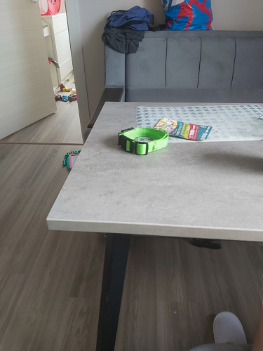 Стол Тринити Лофт 120 32 мм дуб галифакс табако / черный матовый фото покупателя 479