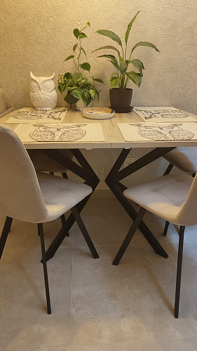 Комплект стульев Чилли 2 шт бежевый / черный фото покупателя 1472