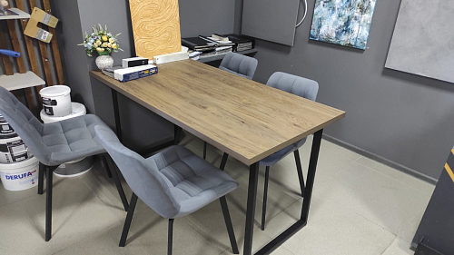 Стул на металлокаркасе Челси морская волна / черный фото покупателя 169