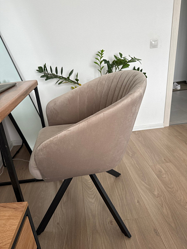 Кресло Корсо темно-серое / белый каркас фото покупателя 7