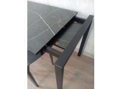 Стол Центавр 120(160)х70х75 файерстоун / черный матовый фото покупателя 63