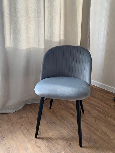 Стул на металлокаркасе Gabi dark beige / black / silver фото покупателя 870