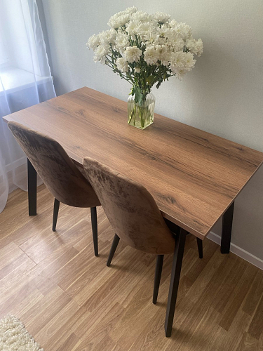 Стол Тринити Лофт 120 32 мм бетон / черный матовый фото покупателя 206