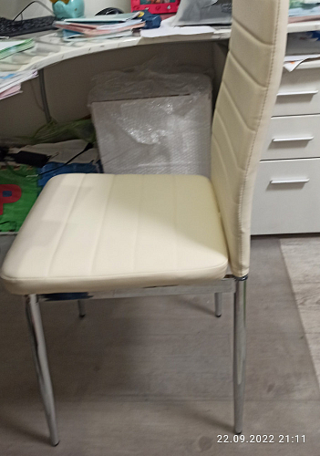 Стул на металлокаркасе DC2-001 green / orange фото покупателя 8