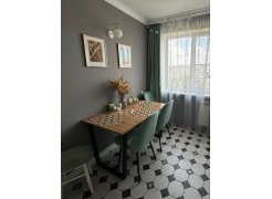 Деревянный стол Лота Лофт 120(160)х75 черный матовый / бетон светлый фото покупателя 937