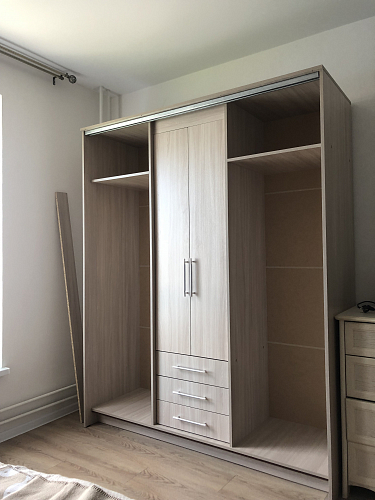 Шкаф-купе Фортуна белый / белый фото покупателя 2