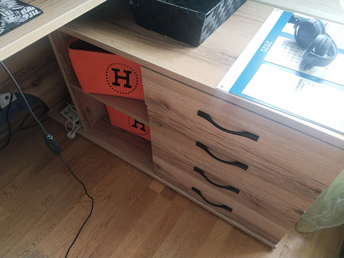 Компьютерный стол КСТ-109П правый дуб сонома / белый фото покупателя 84