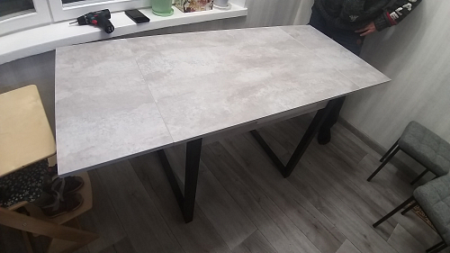 Стол Форли бетон / черный матовый фото покупателя 52