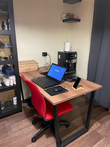 Деревянный стол Лота Лофт 120x75 дуб крафт табачный / черный матовый фото покупателя 215