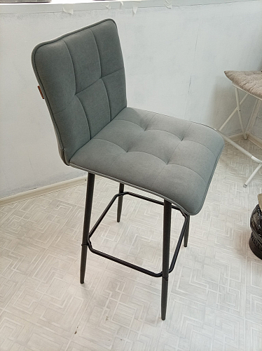 Полубарный стул Bari/Бари серый велюр фото покупателя 24
