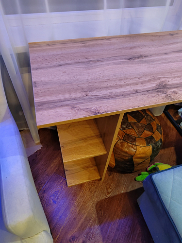 Письменный стол Челси Лофт дуб делано светлый / белый матовый фото покупателя 48