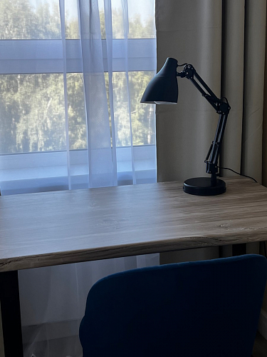 Стул на металлокаркасе Gabi 1 light blue / black / gold фото покупателя 378