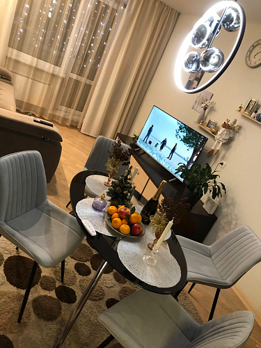 Стул на металлокаркасе Седа К латте / черный фото покупателя 221