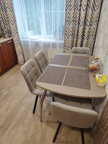 Стул на металлокаркасе Чилли К светло-серый велюр / черный каркас фото покупателя 556