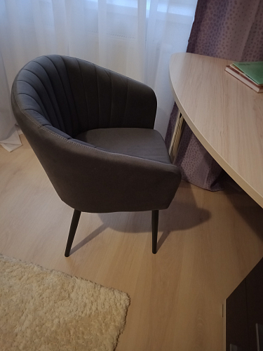 Стул на металлокаркасе Моншау крутящийся velutto 32 / черный фото покупателя 2