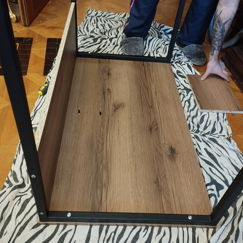 Письменный стол Клер Лофт дуб делано светлый / белый матовый фото покупателя 12