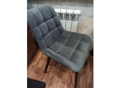 Стул на металлокаркасе Челси светло-серый / черный каркас фото покупателя 168