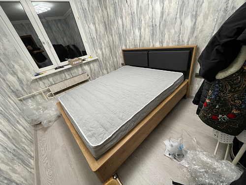 Двуспальная кровать Клауд 160х200 парящая дуб крафт золотой / антрацит фото покупателя 593