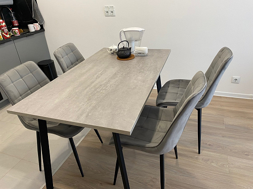 Стол Тринити Лофт 120 32 мм дуб галифакс табако / черный матовый фото покупателя 317