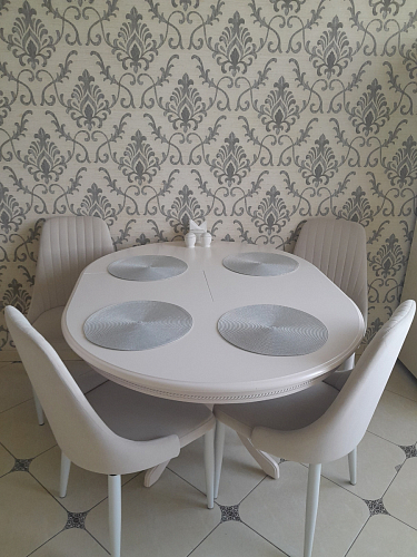 Стул на металлокаркасе Kora light blue / white фото покупателя 18