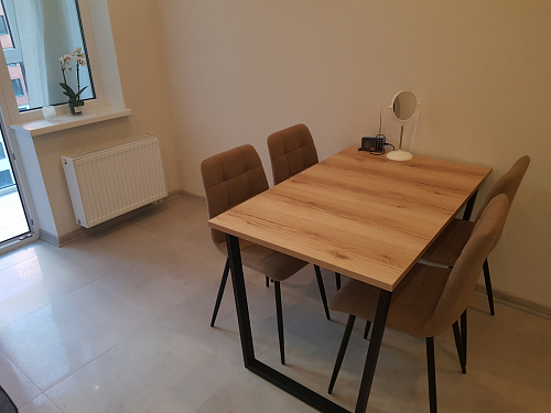 Деревянный стол Лота Лофт 140х80 черный матовый / бетон светлый фото покупателя 874