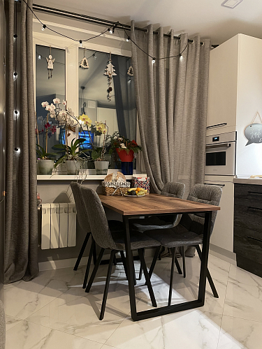 Деревянный стол Лота Лофт 140х80 дуб крафт табачный / черный матовый фото покупателя 999