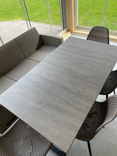 Деревянный стол Лота Лофт 140х80 черный матовый / бетон светлый фото покупателя 203