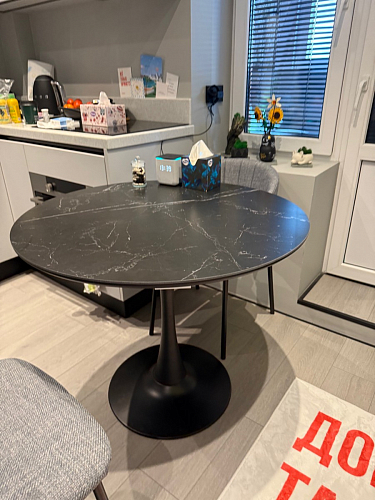 Стол Тулип 90х73 дуб вотан / белый фото покупателя 112