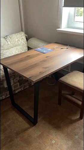 Стол раскладной Лота Лофт 120 25 мм юта / черный матовый фото покупателя 694