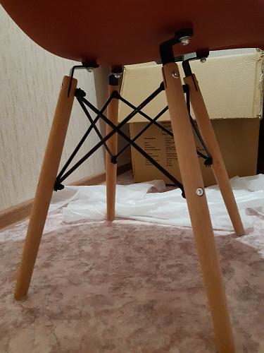 Пластиковый стул Eames PC-015 серо-голубой / дерево фото покупателя 161