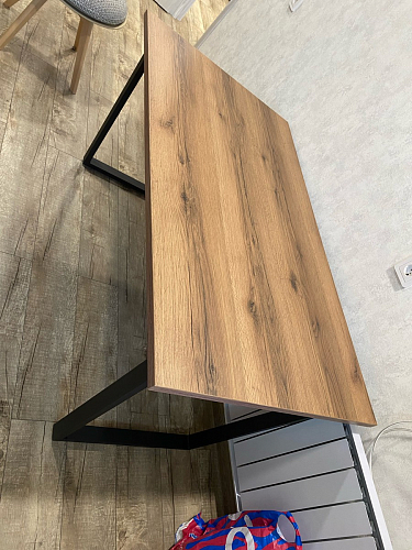 Деревянный стол Лота Лофт 140х80 дуб крафт табачный / черный матовый фото покупателя 144